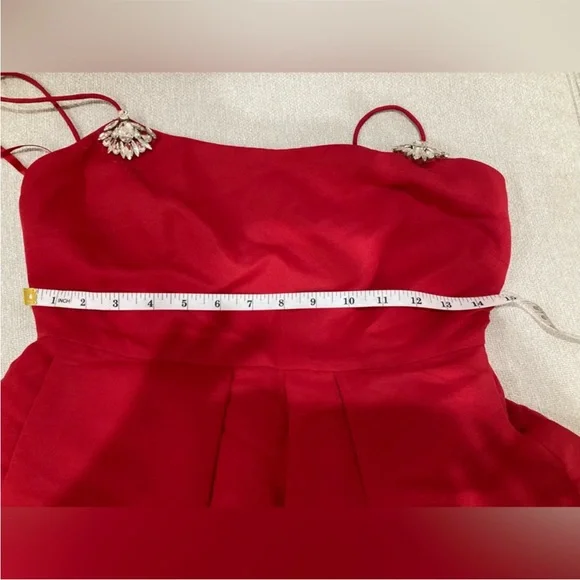 Sachin + Babi Red Maxi Strapless Prom Dress Size 2 New - Picture 10 of 10